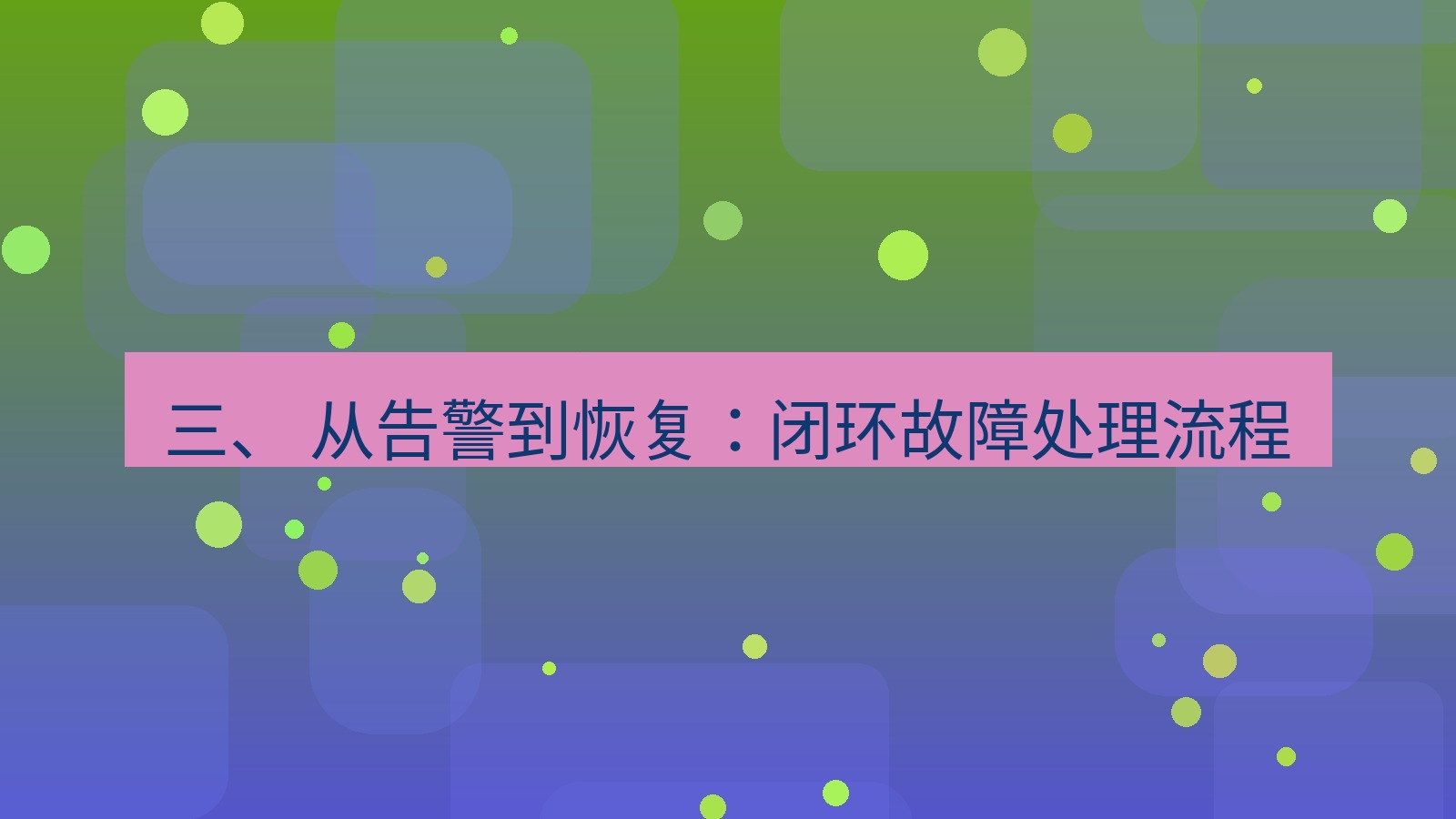 xchat官网 三、 从告警到恢复：闭环故障处理流程