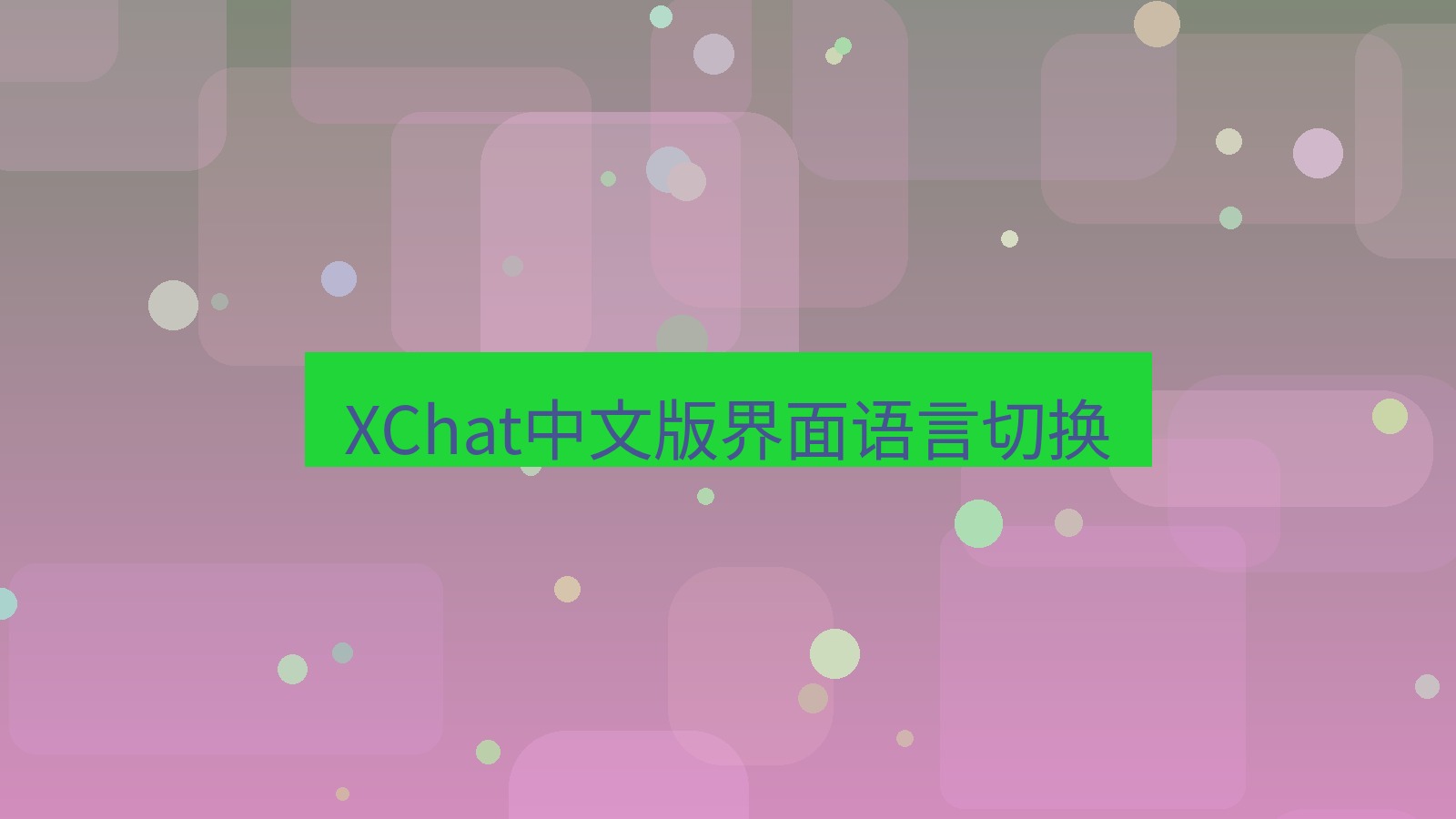 xchat在线 XChat中文版界面语言切换